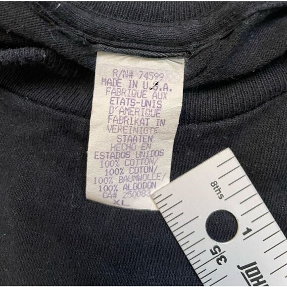 VINTAGE Disney Donald Duck Graphic T-shirt Men XL Black Short Sleeve USA 90s - Picture 5 of 6